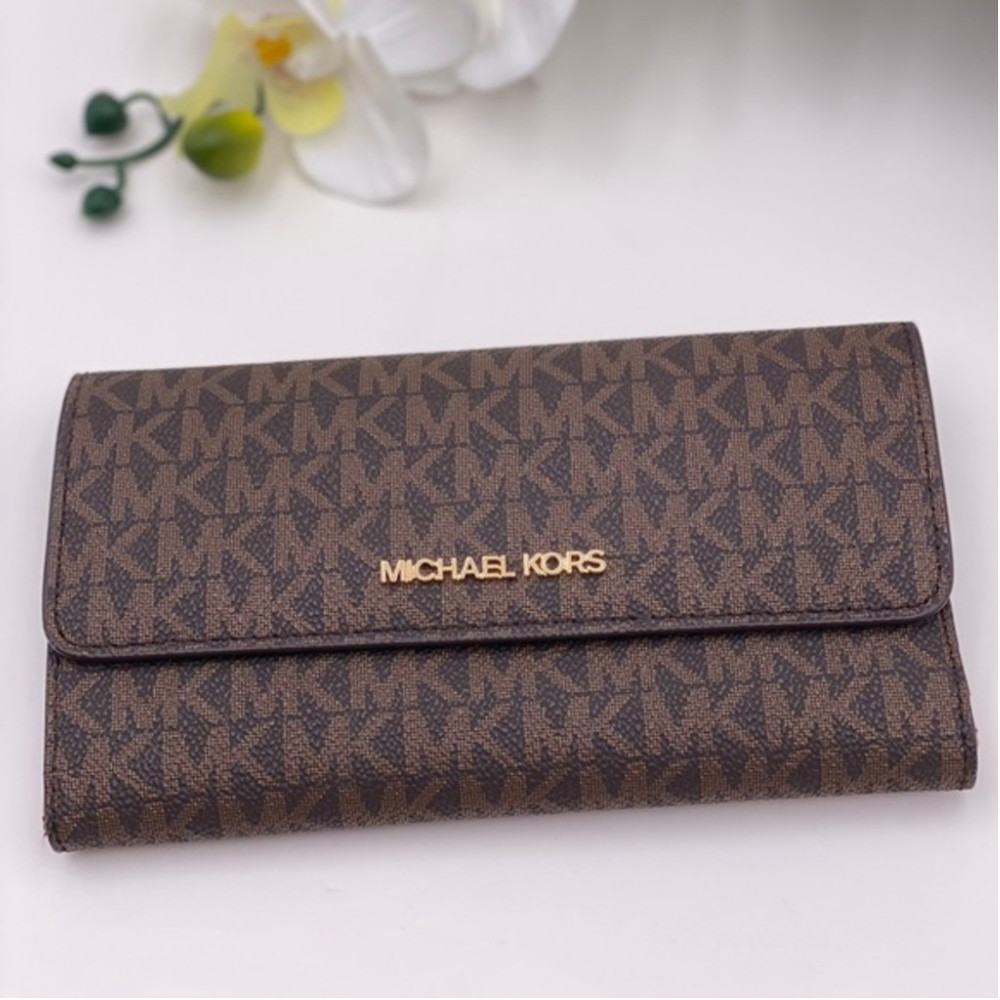 Michael Kors Trifold Wallet Signature Brown
